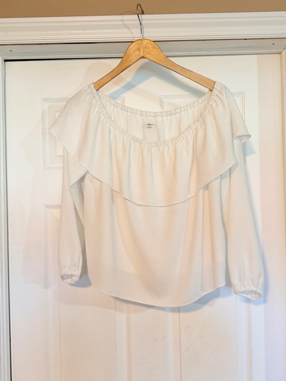 Wilfred Off-Shoulder White Ruffle Blouse - Picture 5 of 8